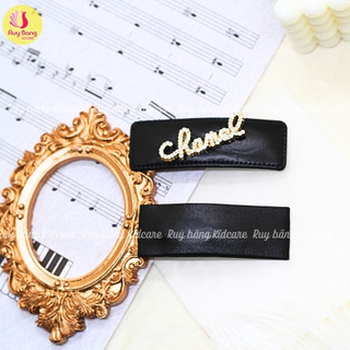 {GIÁ 2 CÁI} Kẹp tóc bọc da SP000353 HQ link 6, kẹp tóc Hàn Quốc kẹp mái, kẹp tóc cặp