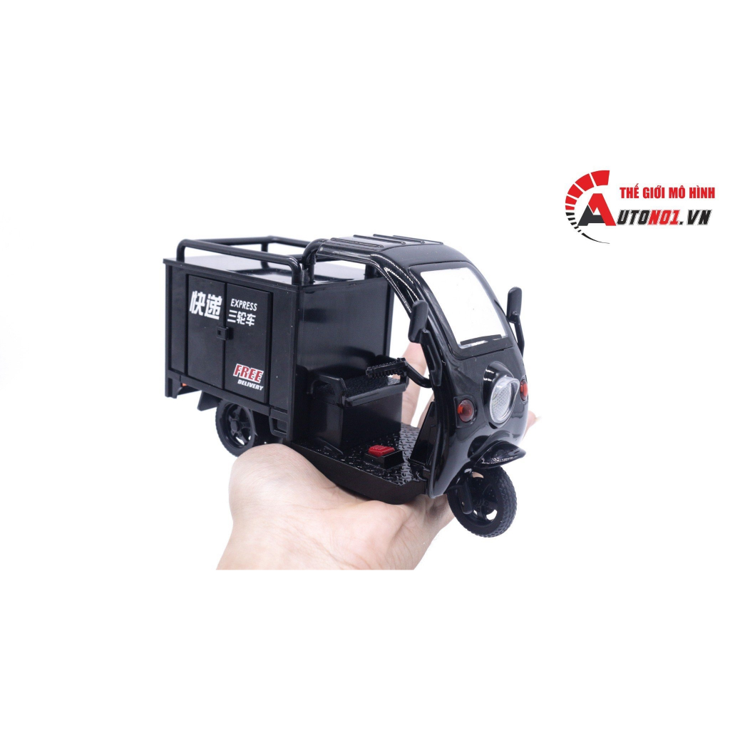 Mô hình xe lam Tuk Tuk 3 bánh - đánh lái được tỉ lệ 1:24 Alloy model OT164