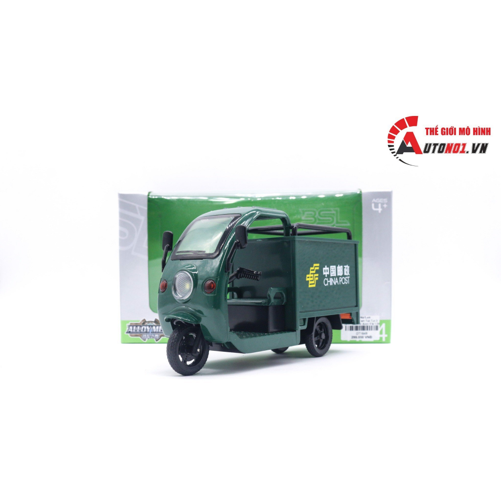 Mô hình xe lam Tuk Tuk 3 bánh - đánh lái được tỉ lệ 1:24 Alloy model OT164
