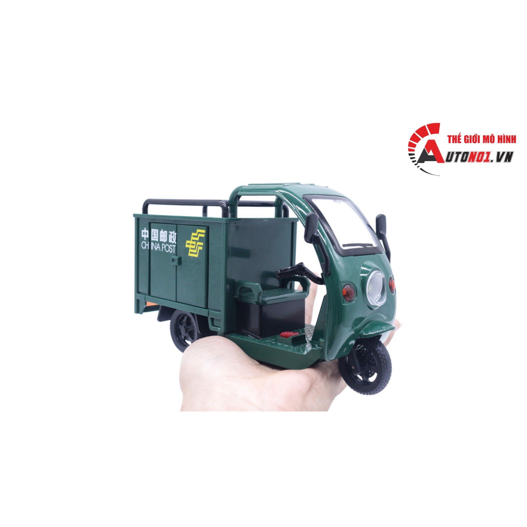 Mô hình xe lam Tuk Tuk 3 bánh - đánh lái được tỉ lệ 1:24 Alloy model OT164