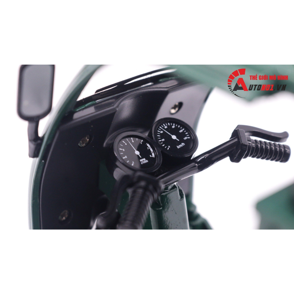 Mô hình xe lam Tuk Tuk 3 bánh - đánh lái được tỉ lệ 1:24 Alloy model OT164