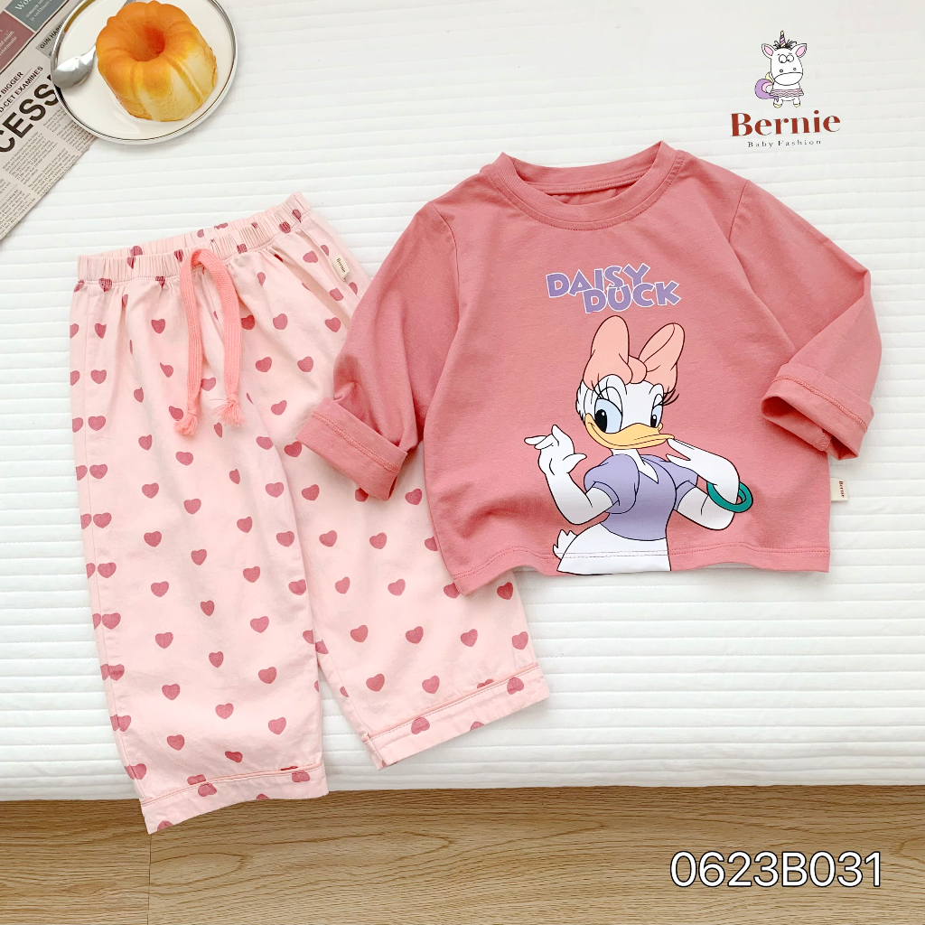 Bộ pijama  dài tay Daisy & Minnie Bernie cho bé gái