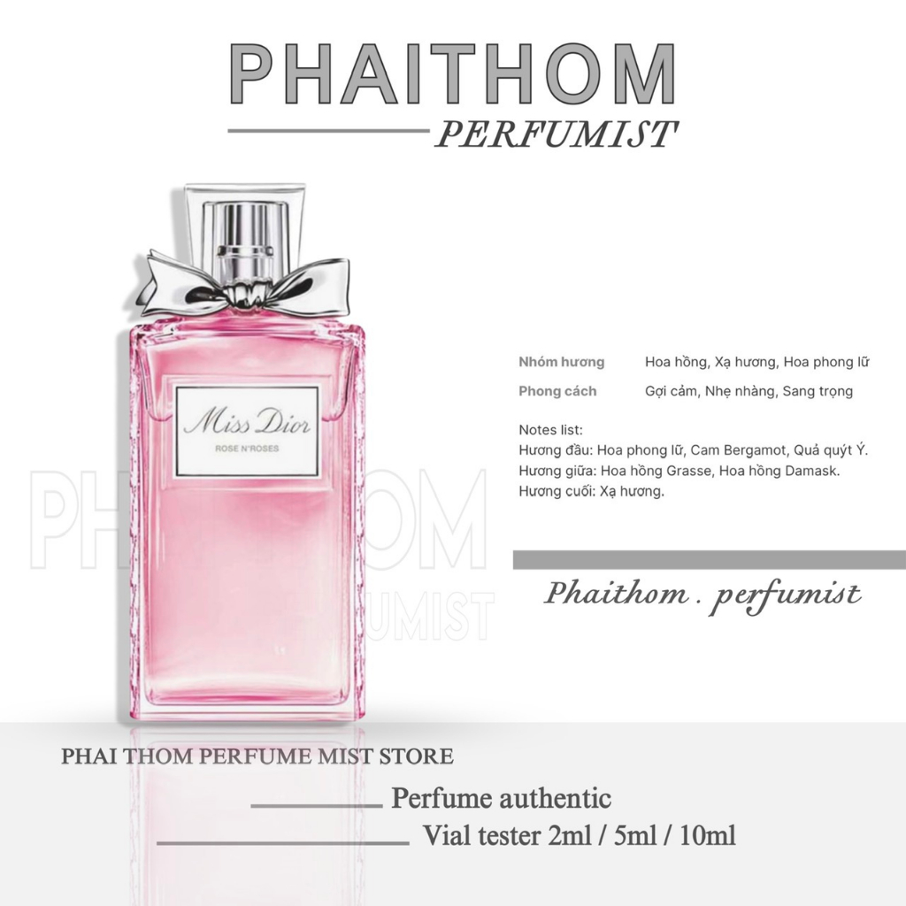 🌟 𝐏𝐇𝐀𝐈𝐓𝐇𝐎𝐌 🌟 Miss Dior Rose N'Roses | Nước hoa nữ 🌟