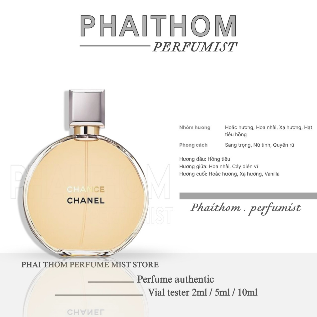 🌟 𝐏𝐇𝐀𝐈𝐓𝐇𝐎𝐌 🌟 Chance EDP Ấn Tượng và Lôi Cuốn | Nước hoa nữ 🌟