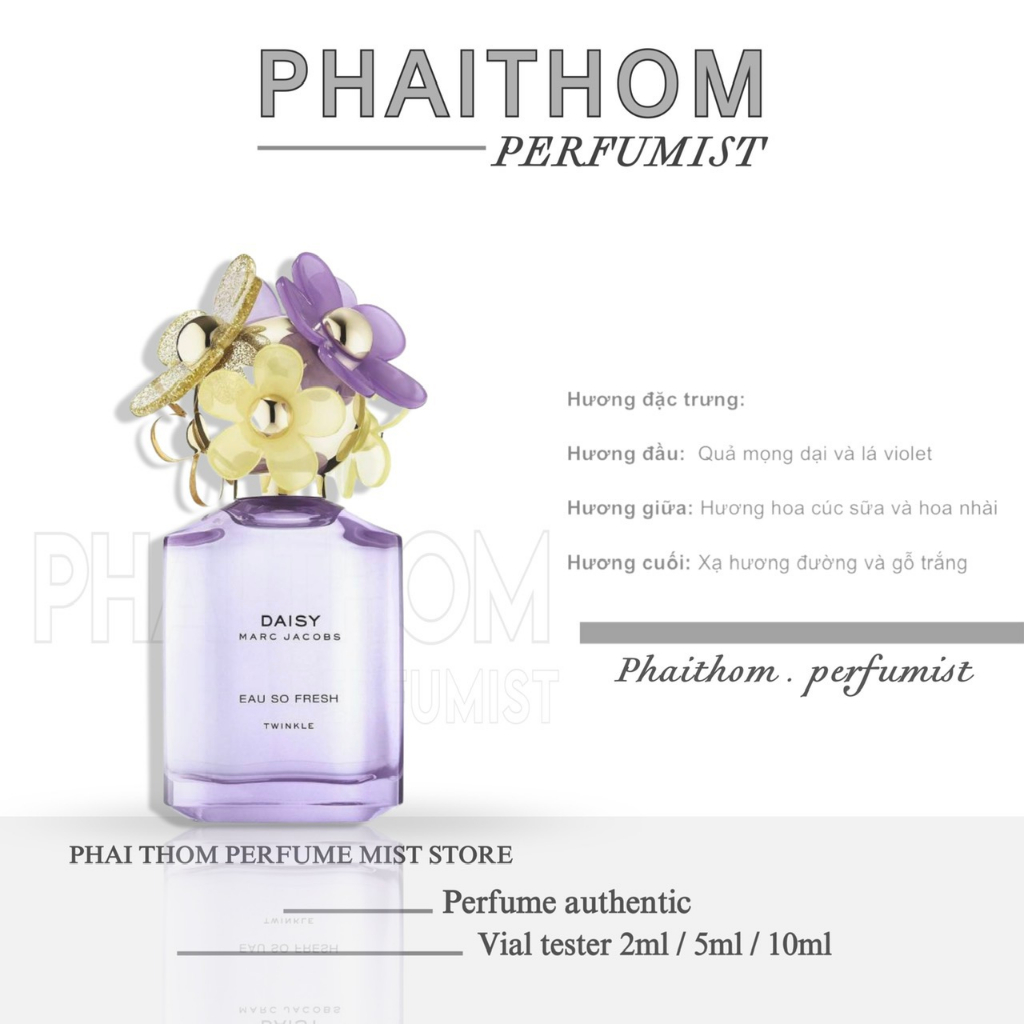 🌟 𝐏𝐇𝐀𝐈𝐓𝐇𝐎𝐌 🌟  Nước Hoa Marc Jacobs Daisy Eau So Fresh Twinkle EDT 🌟