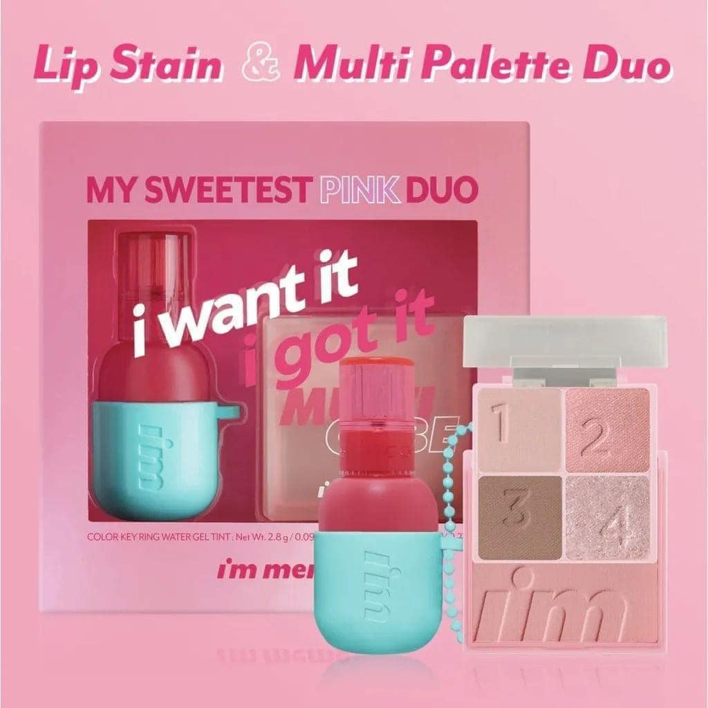 Set son + phấn mắt + má hồng I’m meme The Best Lip & Eye Duo Set sale 88%