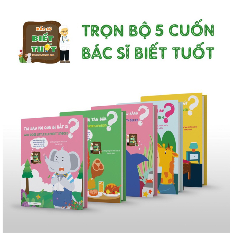 Sách - Combo 5 Cuốn Song Ngữ Bác Sĩ Biết Tuốt - Minh Quang Books