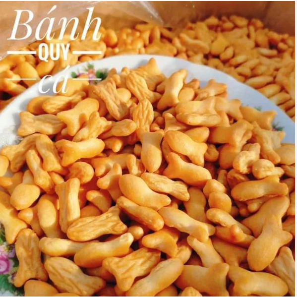 Túi 500g Bánh qui bơ sữa hình cá thơm ngon