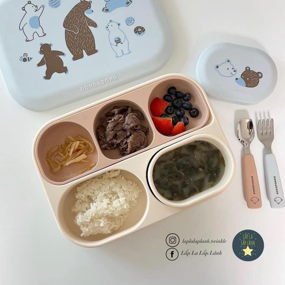 Khay ăn/Chén ăn silicone có đế hít DonoDono Mamazone