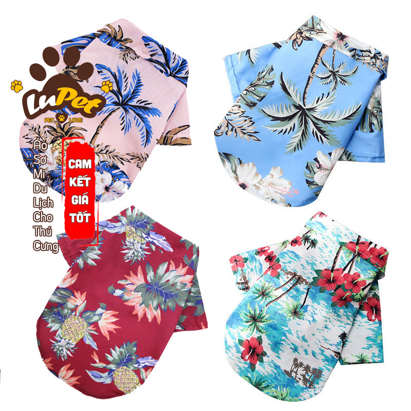 Áo Chó Mèo,Áo Sơ Mi Cho Chó Mèo Phong Cách Du Lịch