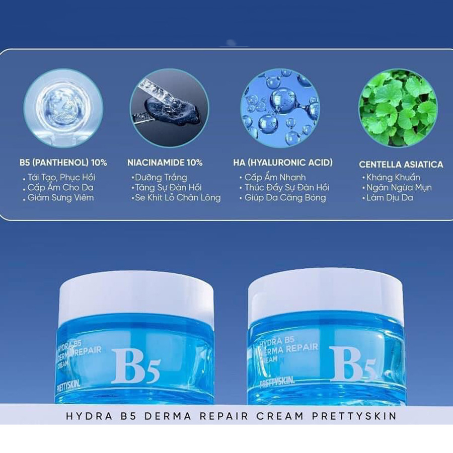 Kem Dưỡng Da Pretty Skin Hydra B5 Derma Repair Cream 52ml