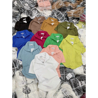 Áo Thun Polo Ôm Body Tà Bầu