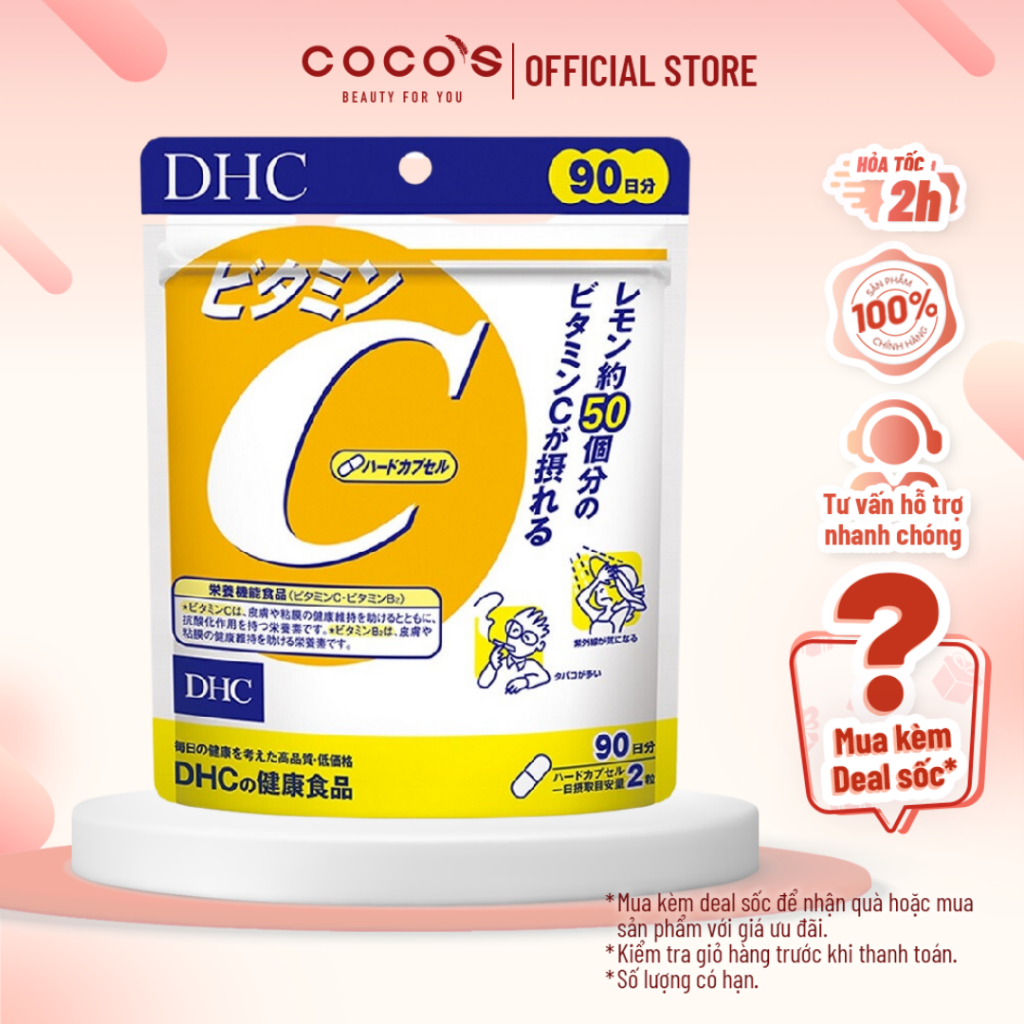 Viên uống DHC Bổ sung Vitamin C Nhật Bản Gói 90 Ngày