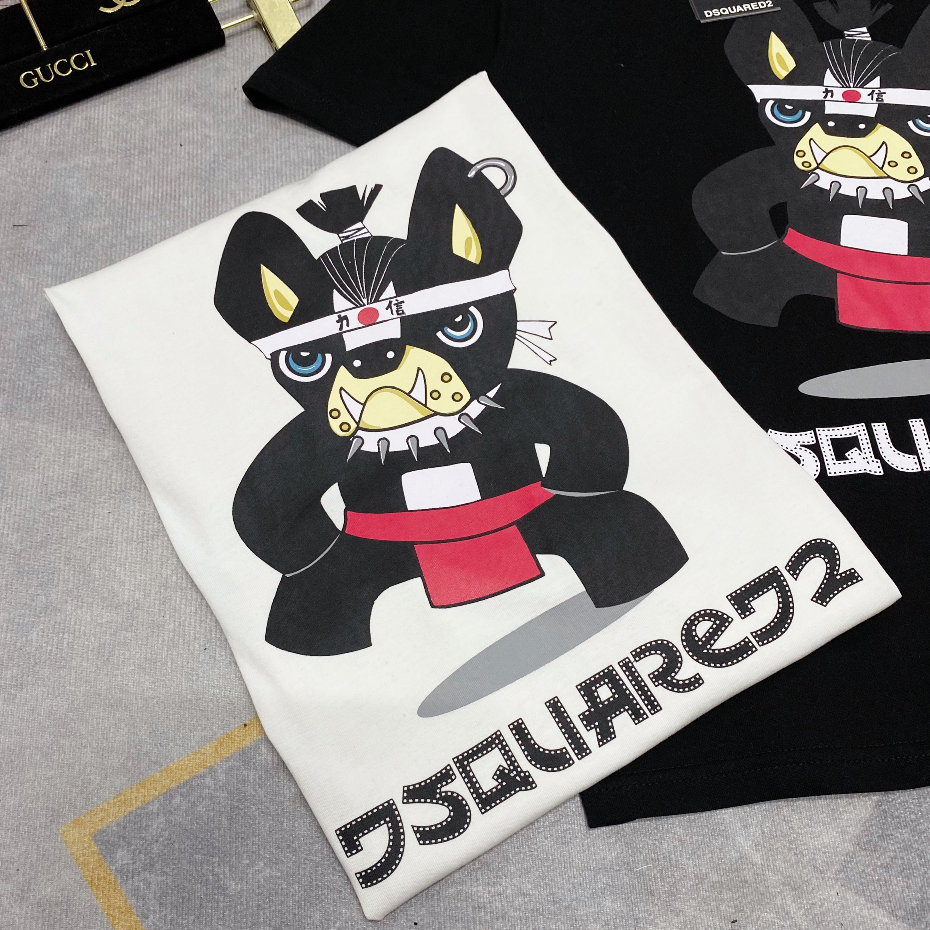 Áo Phông Nam Nữ DSQ.2 Bản In Thấu Vải Họa Tiết Cute_Áo Thun Nam Nữ Công Nghệ In Cao Cấp Chất Vải cotton