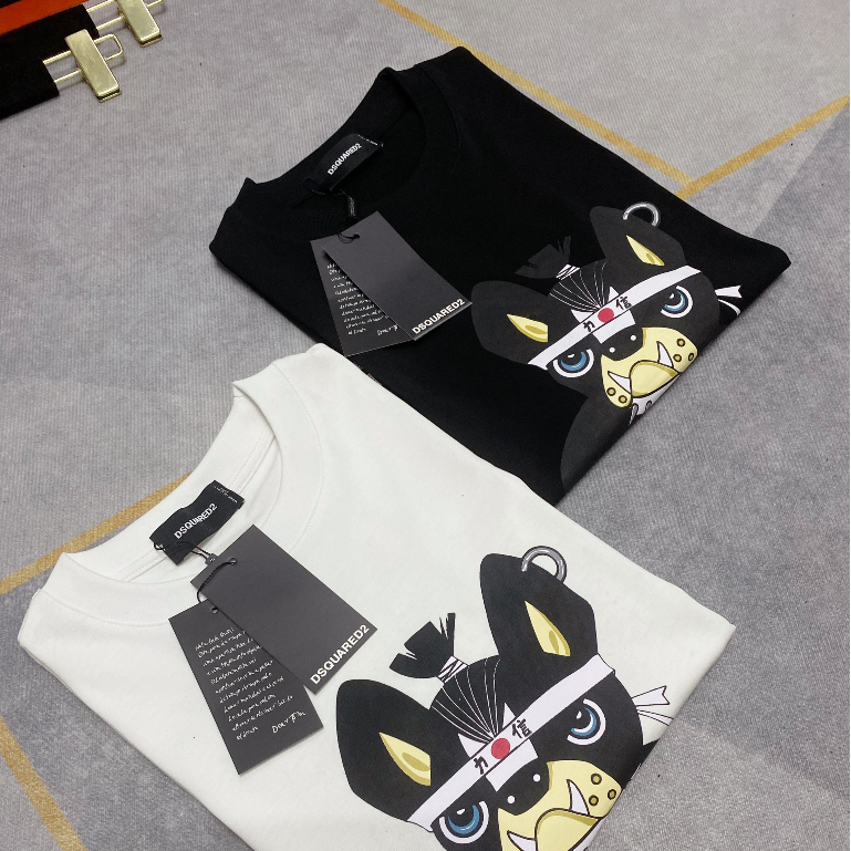 Áo Phông Nam Nữ DSQ.2 Bản In Thấu Vải Họa Tiết Cute_Áo Thun Nam Nữ Công Nghệ In Cao Cấp Chất Vải cotton