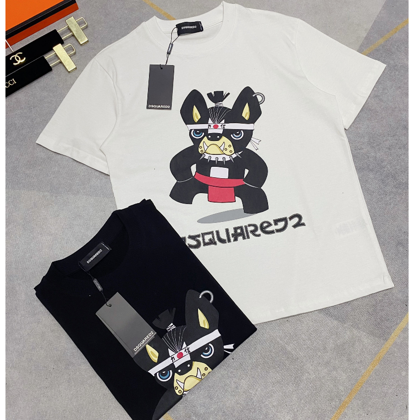 Áo Phông Nam Nữ DSQ.2 Bản In Thấu Vải Họa Tiết Cute_Áo Thun Nam Nữ Công Nghệ In Cao Cấp Chất Vải cotton