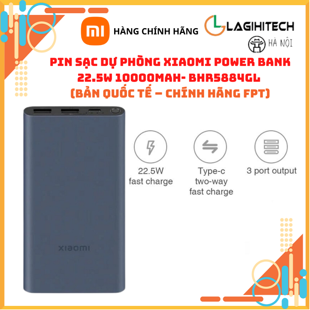 Pin Sạc Dự Phòng Xiaomi Power Bank Pocket Edition Pro 33W 10000mAh/22.5W 10000mAh -