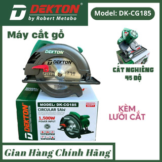 Máy cắt gỗ dekton dk-cg185 đường kính lưỡi 185mm cắt nghiêng 45 độ - máy được tặng kèm lưỡi 185mm
