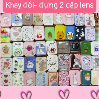 50 Mẫu Khay đựng lens đôi  - khay hai cặp lens- khay đựng kính áp tròng (album1)