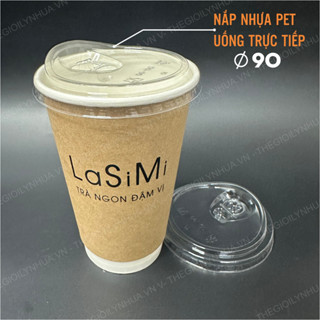 [1000 CÁI] Nắp uống trực tiếp phi 90 dùng nắp ly giấy, ly tim mềm và ly tim cứng, nắp starbuck uống trực tiếp trên nắp
