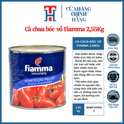 Cà Chua Bóc Vỏ Nguyên Trái Fiamma 2,55Kg [Nhập Khẩu Ý]