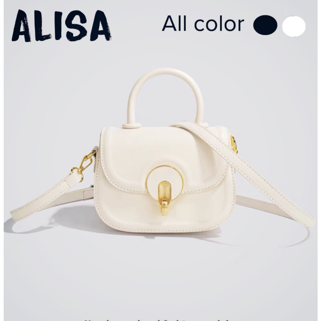 Túi nữ quai xách, dây đeo chéo, khóa tròn kim loại phối da lạ mắt SL108