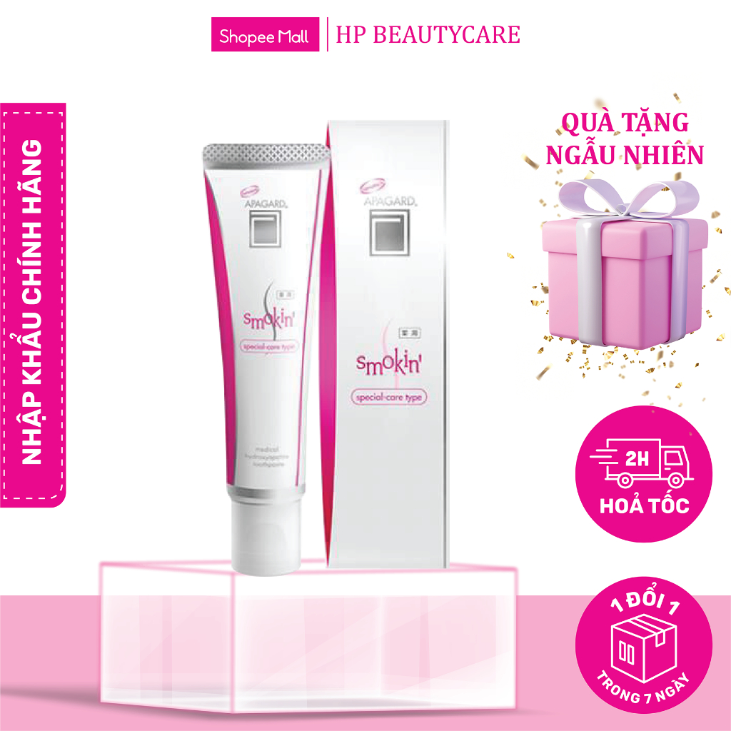 Kem Đánh Răng Tẩy Vết Ố Vàng Răng Apagard Smokin Stain-Care Tuýp 100g (Combo Kem Đánh Răng Và Set 24ML)