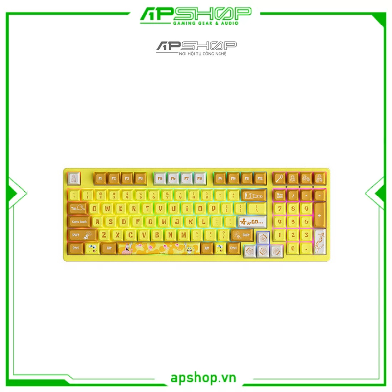 Bàn phím AKKO 3098S SpongeBob RGB 1 Mod | Hotswap | Chính hãng
