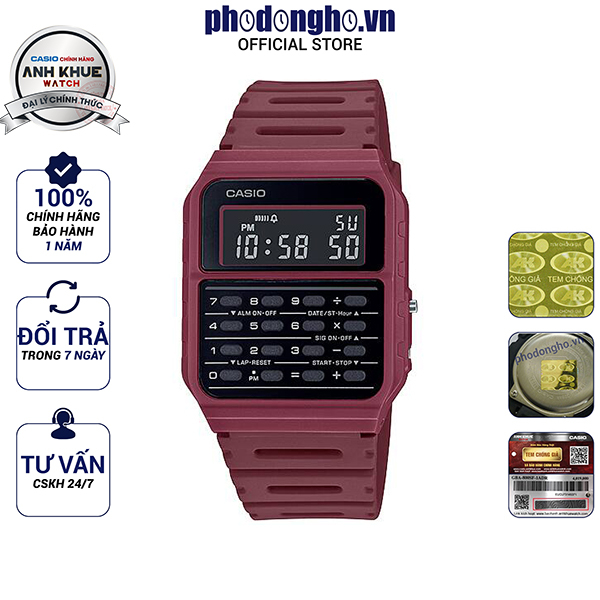 Đồng hồ nam dây nhựa Data Bank Casio Anh Khuê CA-53WF-4BDF