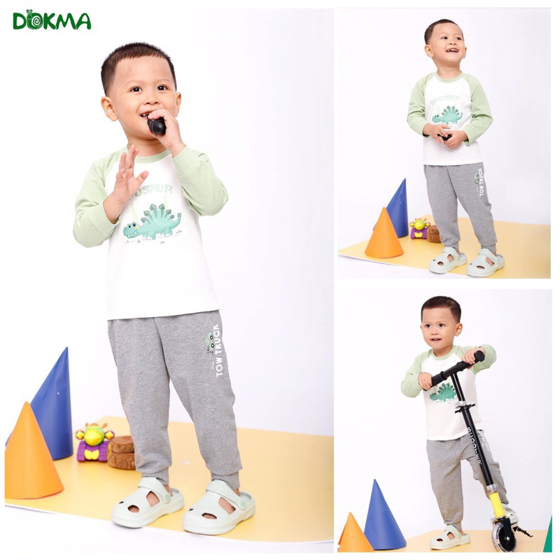 Áo zaglan dài tay bé trai cotton Dokma DA1844