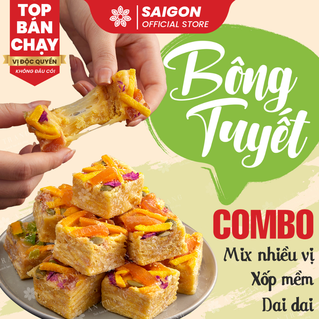 BÁNH BÔNG TUYẾT | Combo Mix Vị Tiệc Trà Trái Cây | Nhập mã BEPAG95K giảm 95K -