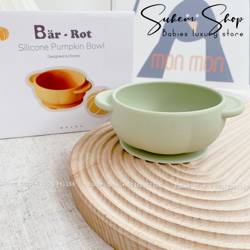 Bát Ăn Dặm Bí Ngô Bar Rot SiliCone Siêu Xinh