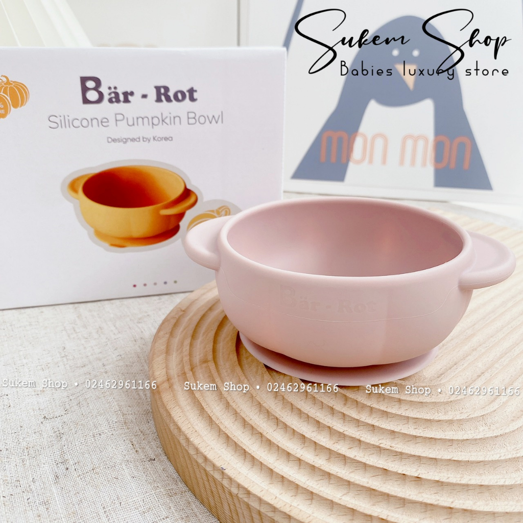 Bát Ăn Dặm Bí Ngô Bar Rot SiliCone Siêu Xinh