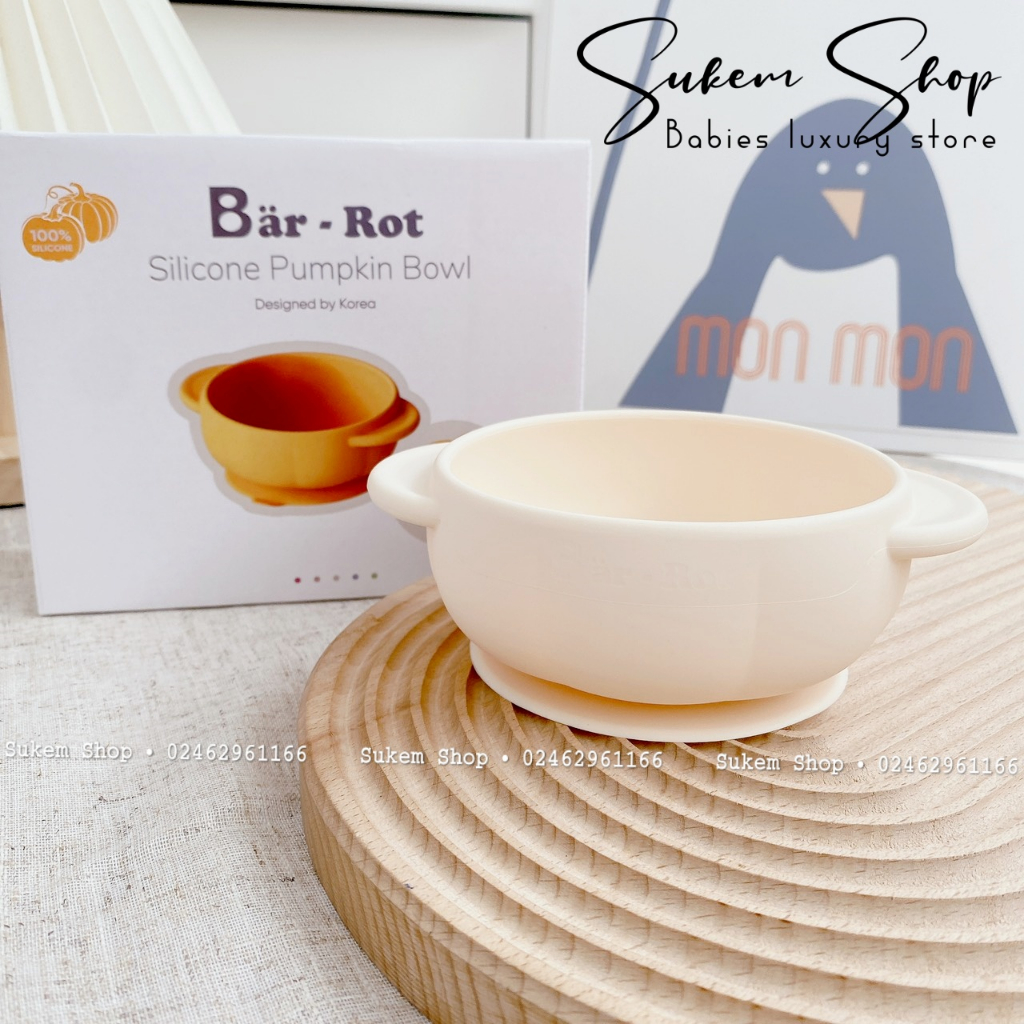 Bát Ăn Dặm Bí Ngô Bar Rot SiliCone Siêu Xinh