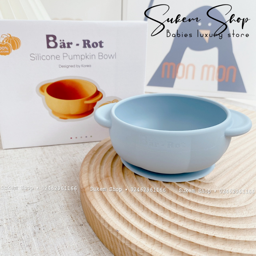 Bát Ăn Dặm Bí Ngô Bar Rot SiliCone Siêu Xinh