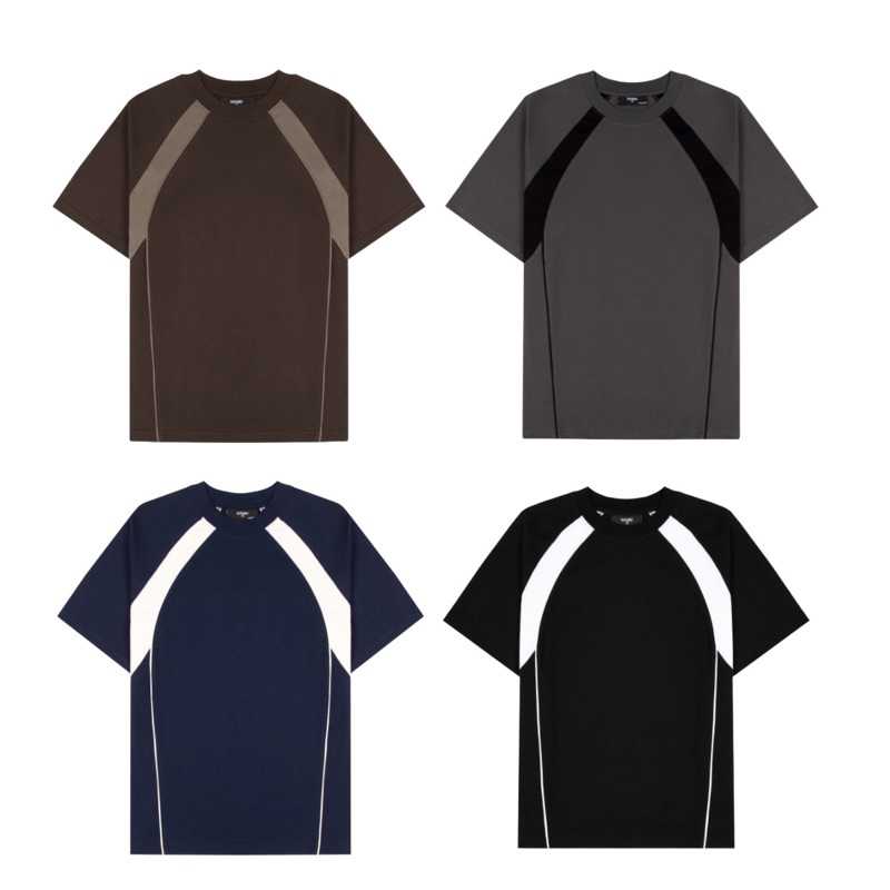 áo thun phối màu highlight Doubo, cotton 100%, chất dày dặn thoáng mát