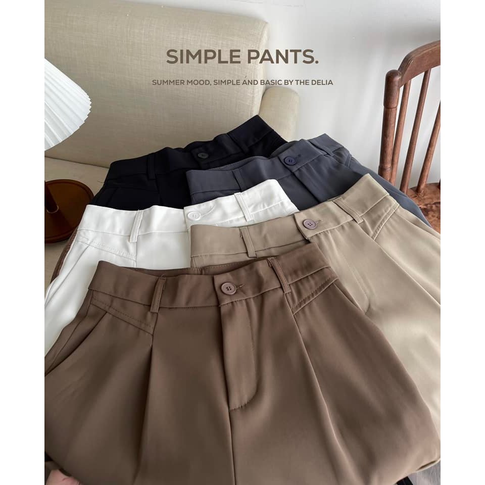 292 QUẦN VẢI BAGGY MỘT CÚC KÈM BELT