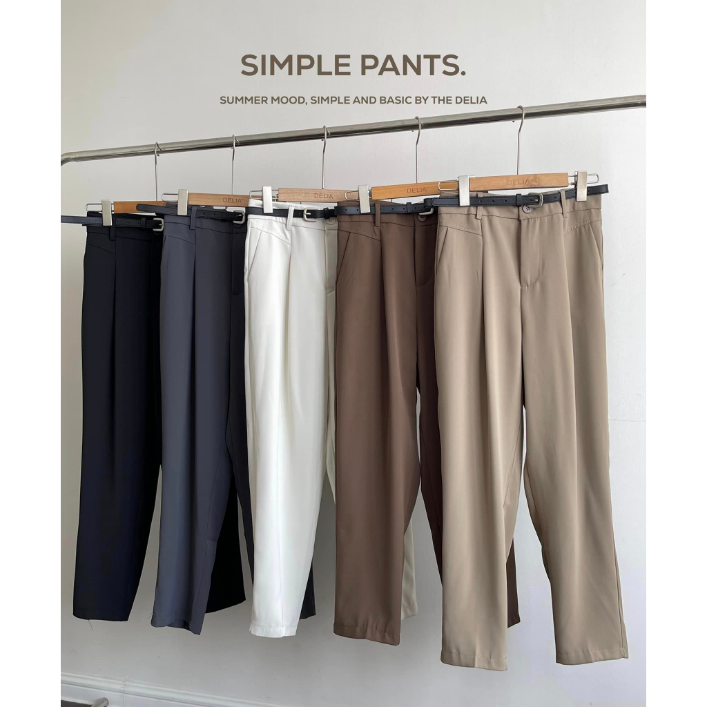 292 QUẦN VẢI BAGGY MỘT CÚC KÈM BELT