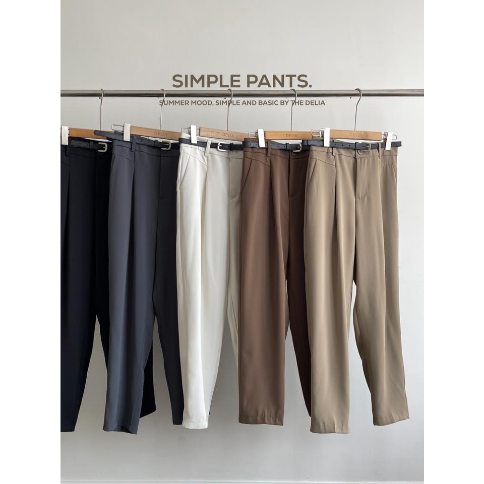 292 QUẦN VẢI BAGGY MỘT CÚC KÈM BELT