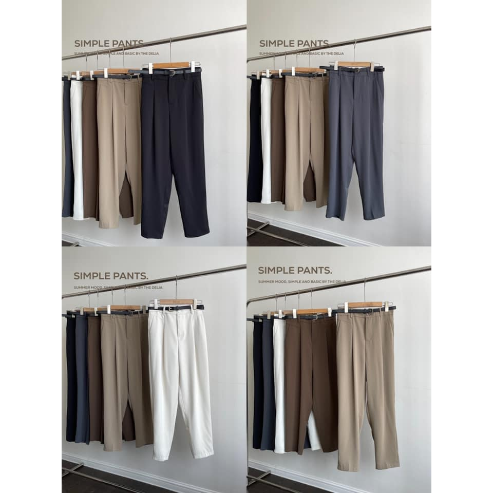 292 QUẦN VẢI BAGGY MỘT CÚC KÈM BELT