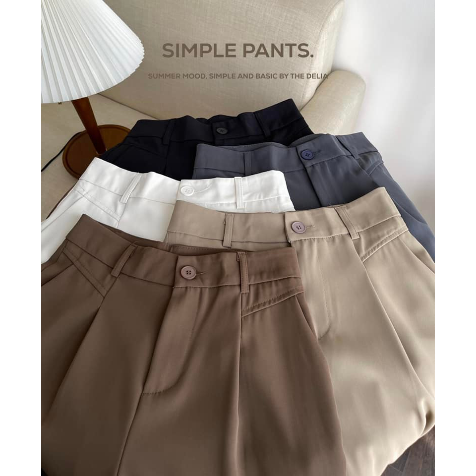 292 QUẦN VẢI BAGGY MỘT CÚC KÈM BELT