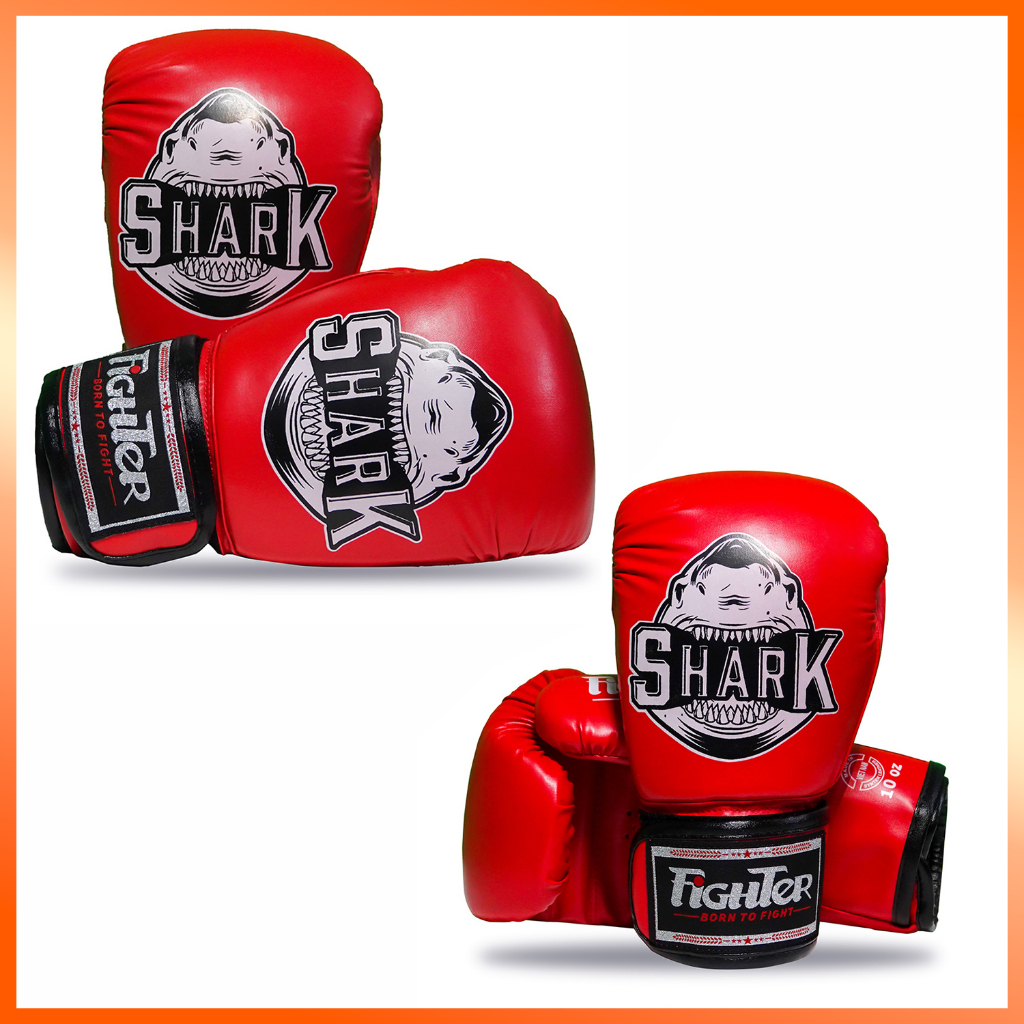 Găng Boxing Shark (Đỏ - Red) - Dùng cho Boxing, Muay Thái, KickBoxing, Võ Cổ Truyền