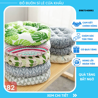 Đệm ngồi bệt tròn 3d nệm lót ghế vuông ngồi bàn trà kiểu nhật bông trắng cực êm