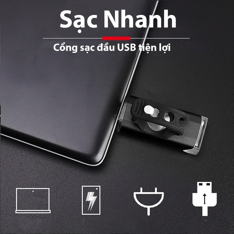 Đèn Xe Đạp PEDAN Đèn Led Xe Đạp Nhiều Chế Độ Sáng Chống Nước, Đèn Xe Đạp Siêu Sáng Có Sạc USB Tiện Lợi