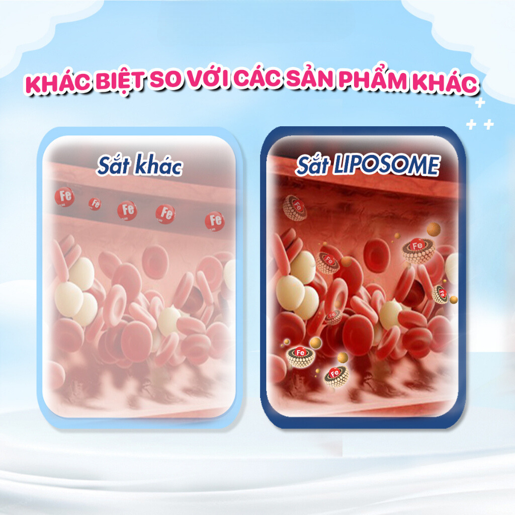 Sắt công nghệ mới Liposome VivaKids Ferosis 30ml mùi vị thơm ngon cho trẻ