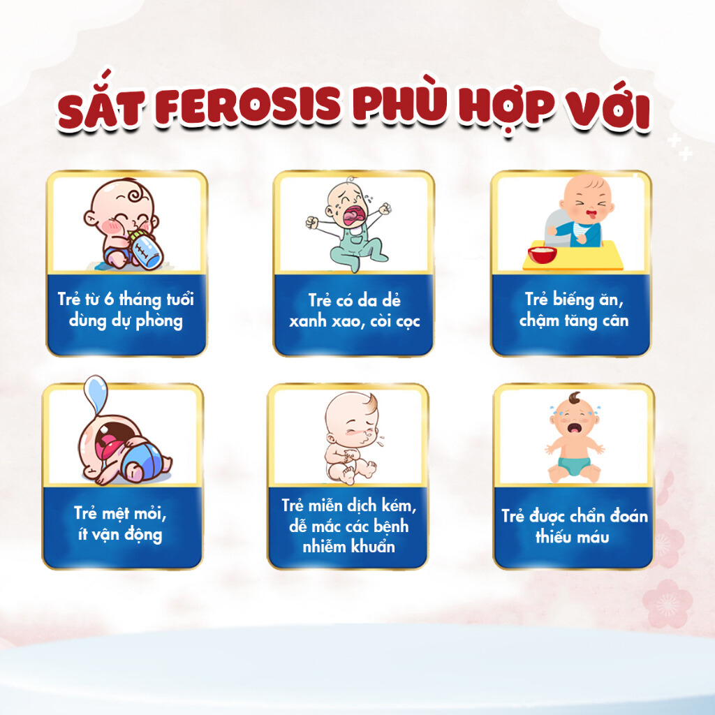 Sắt công nghệ mới Liposome VivaKids Ferosis 30ml mùi vị thơm ngon cho trẻ