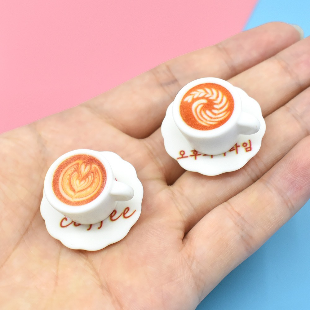 Charm  slime/ Dụng Cụ Charm Trang Trí Mô Hình Ly Cà Phê Capuchin0 xinh xắn - Giá 1 charm