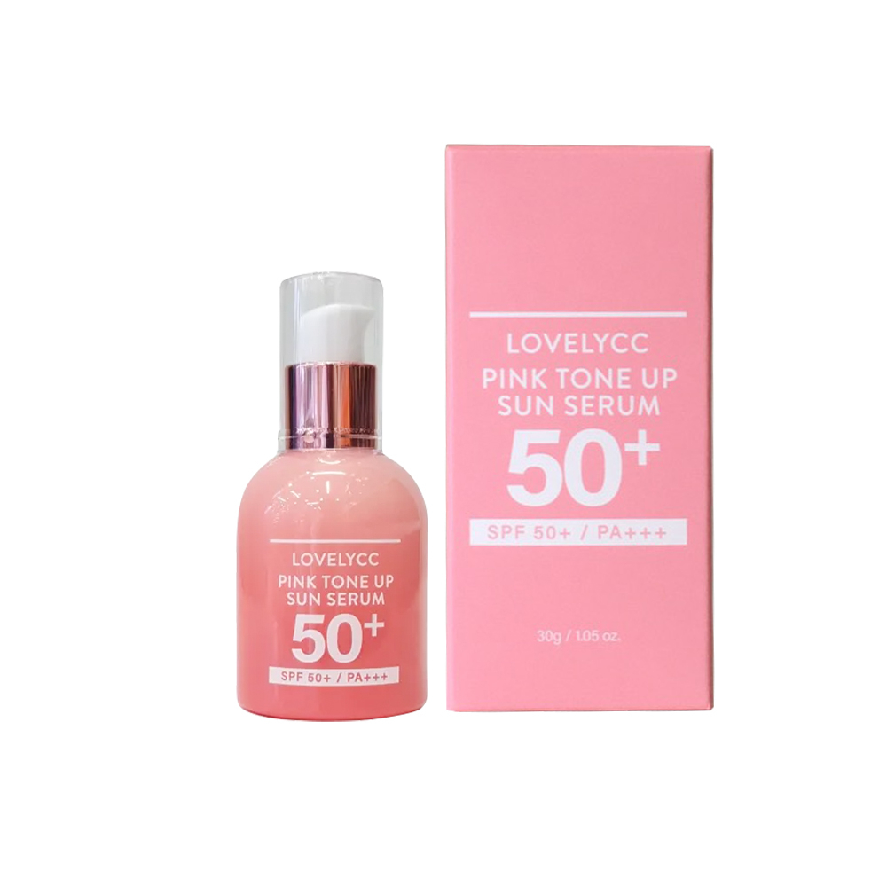 Serum Chống Nắng Nâng Tông  LOVELYCC Pink Tone-up Sun Serum SPF50+ PA+++ 30ML