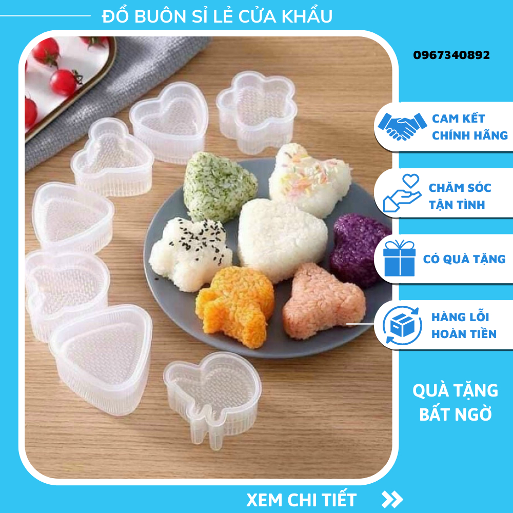 SET 7 hình Khuôn cơm tạo hình xinh xắn tiện dụng cho bé