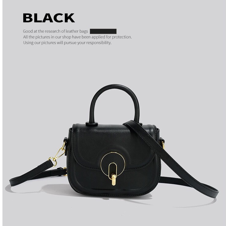 Túi nữ quai xách, dây đeo chéo, khóa tròn kim loại phối da lạ mắt SL108